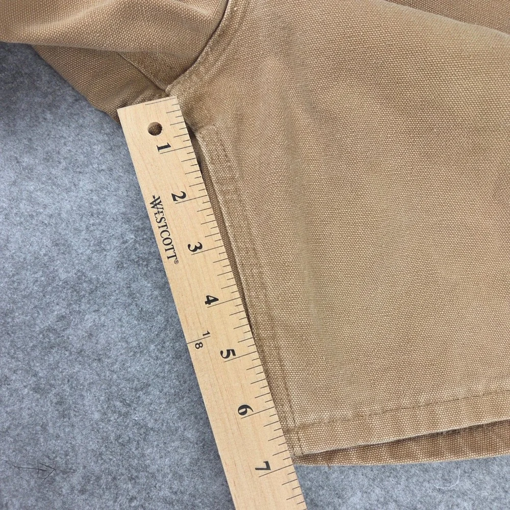 VTG Carhartt Mens Carpenter Shorts Tan Canvas Duck Utility Workwear 37 Waist